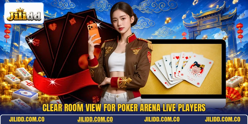 Clear room view for Poker Arena Live players
