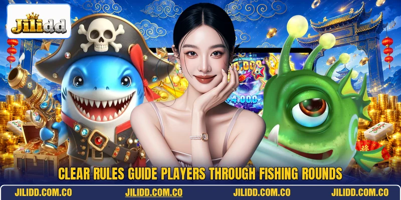 Clear rules guide players through fishing rounds Clear rules guide players through fishing rounds