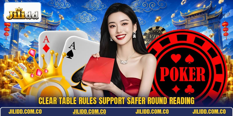 Clear table rules support safer round reading Clear table rules support safer round reading