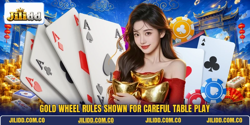 Gold wheel rules shown for careful table play