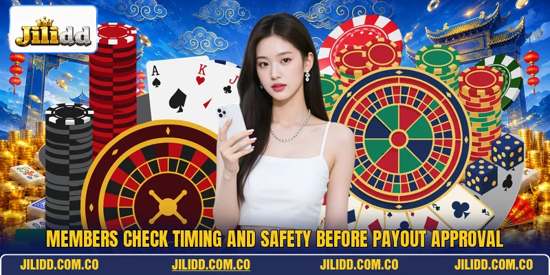 Members check timing and safety before payout approval Members check timing and safety before payout approval