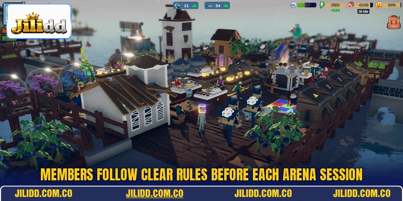 Members follow clear rules before each arena session Members follow clear rules before each arena session