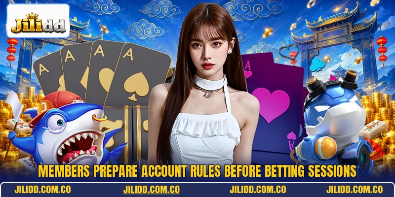 Members prepare account rules before betting sessions