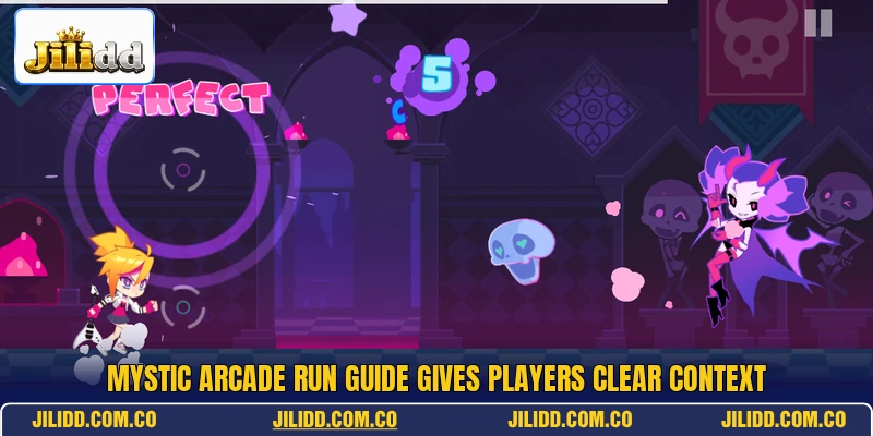 Mystic Arcade Run guide gives players clear context Mystic Arcade Run guide gives players clear context