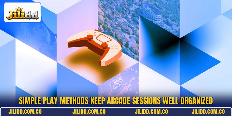 Simple play methods keep arcade sessions well organized Simple play methods keep arcade sessions well organized