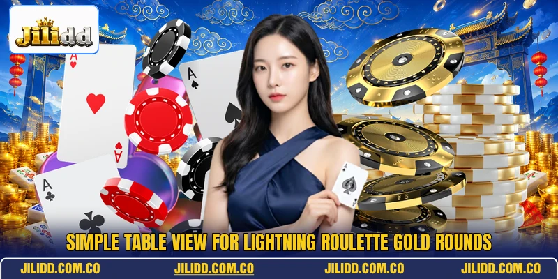 Simple table view for Lightning Roulette Gold rounds