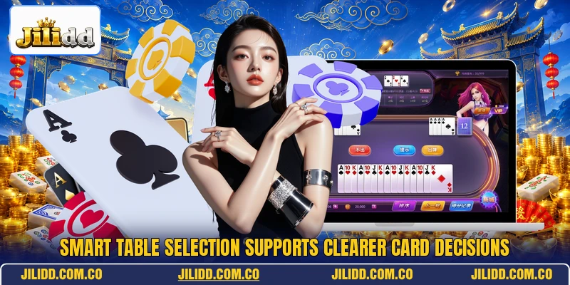 Smart table selection supports clearer card decisions